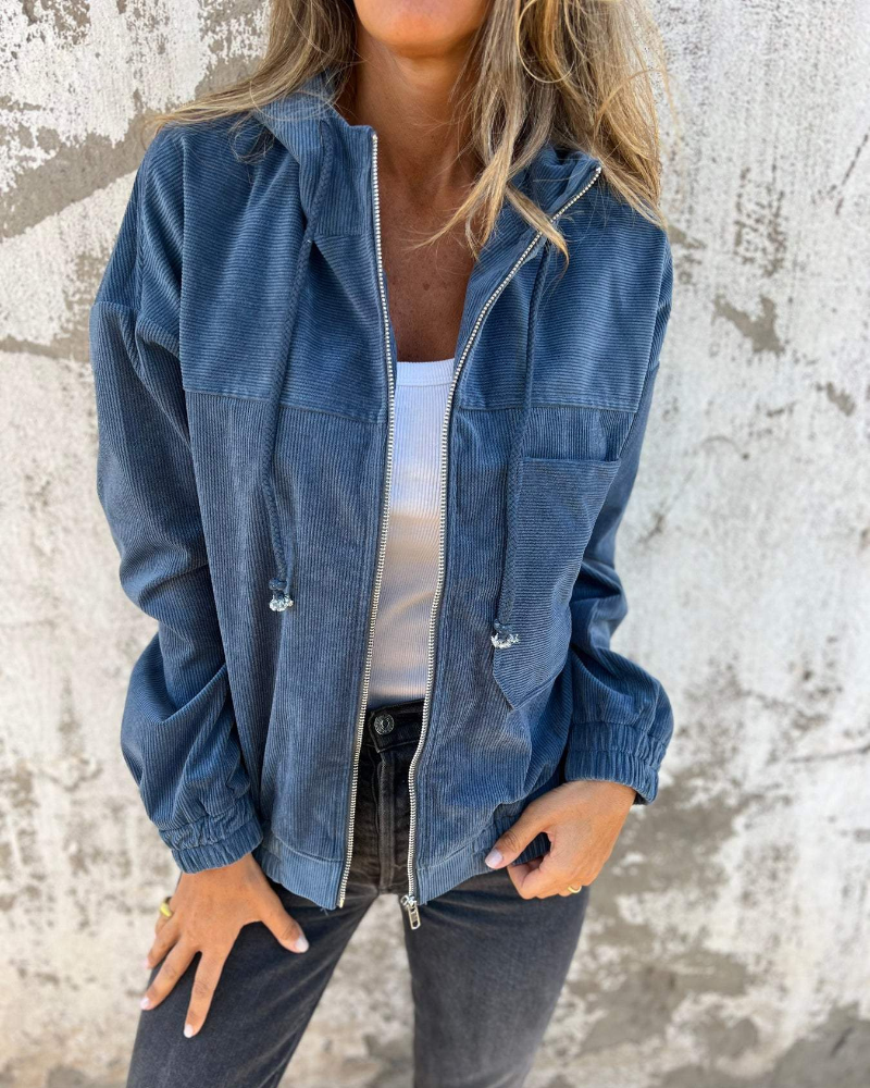 Jacke aus geripptem Samt