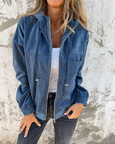 Jacke aus geripptem Samt