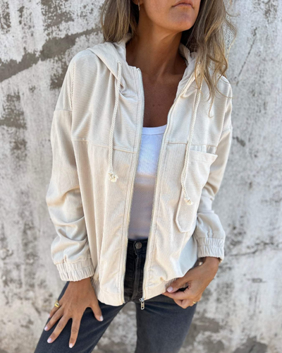 Jacke aus geripptem Samt