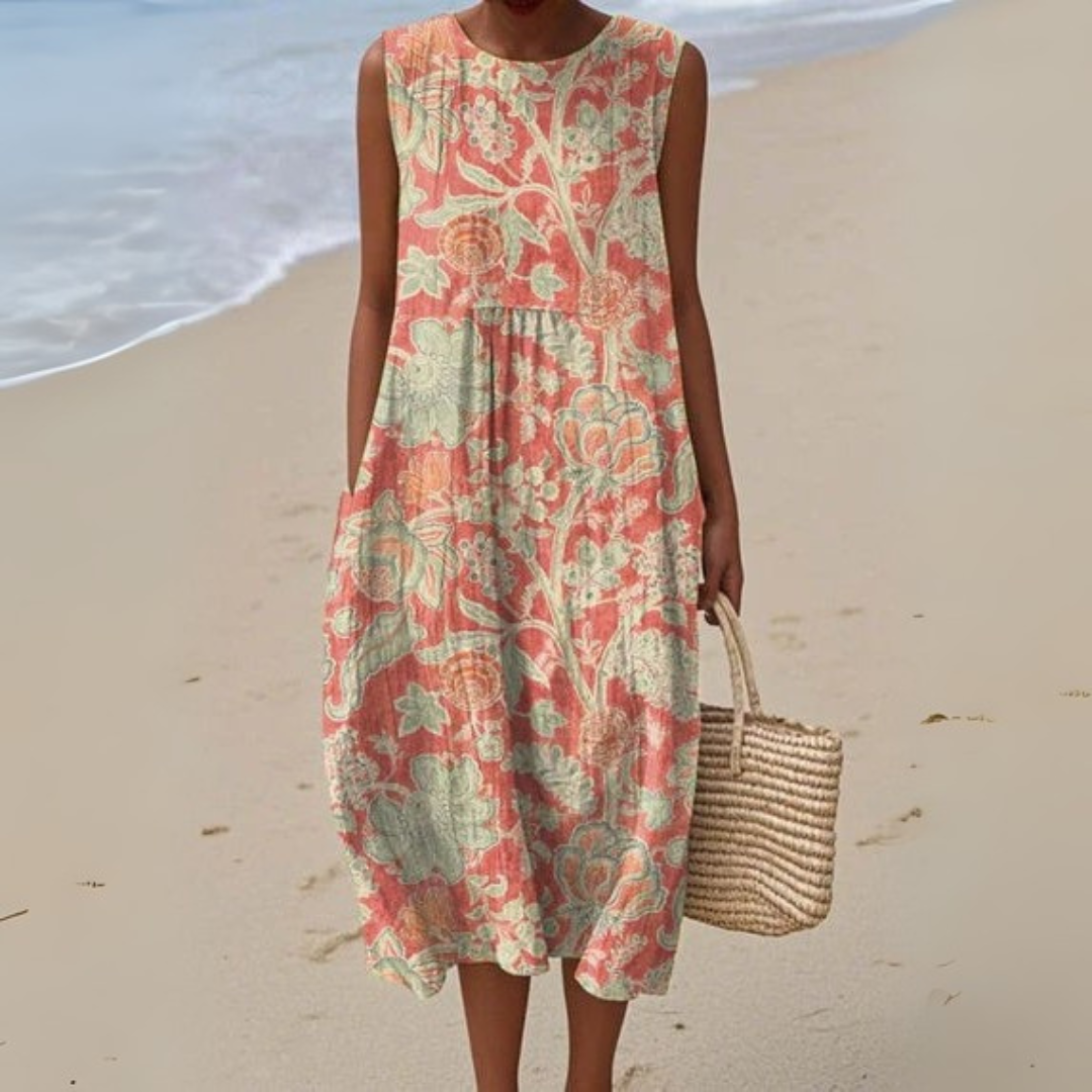 Vintage-Kleid mit Blumen