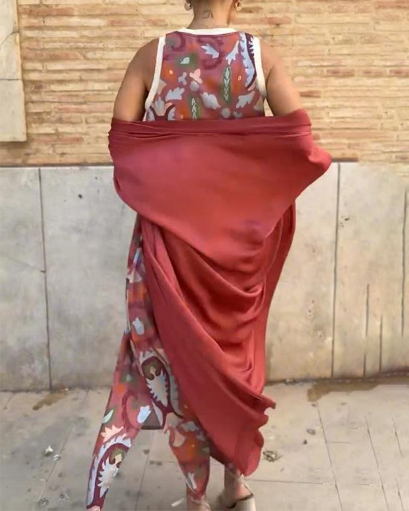 Zweiteiliges bedrucktes Set im urbanen Stil