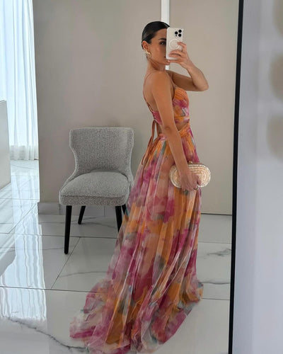 Bezauberndes Maxikleid mit Blumenprint