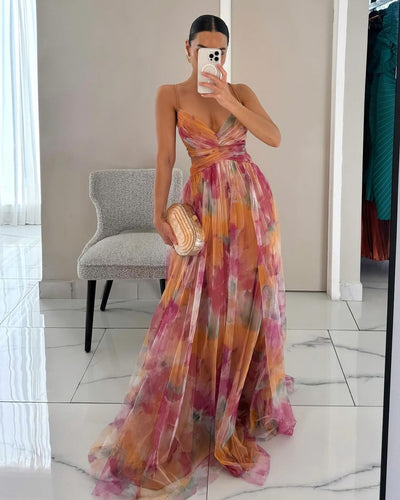 Bezauberndes Maxikleid mit Blumenprint