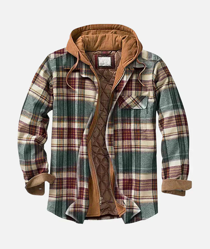 Karierte Patchwork-Jacke