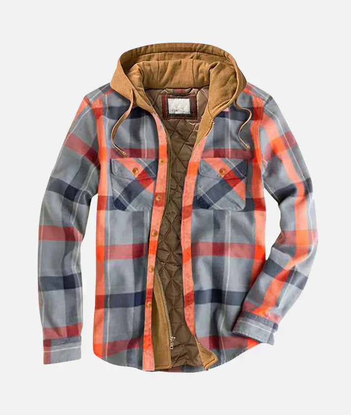 Karierte Patchwork-Jacke
