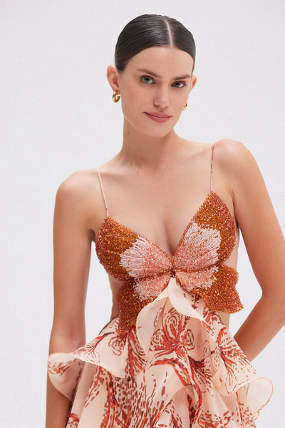 Kleid mit Volants