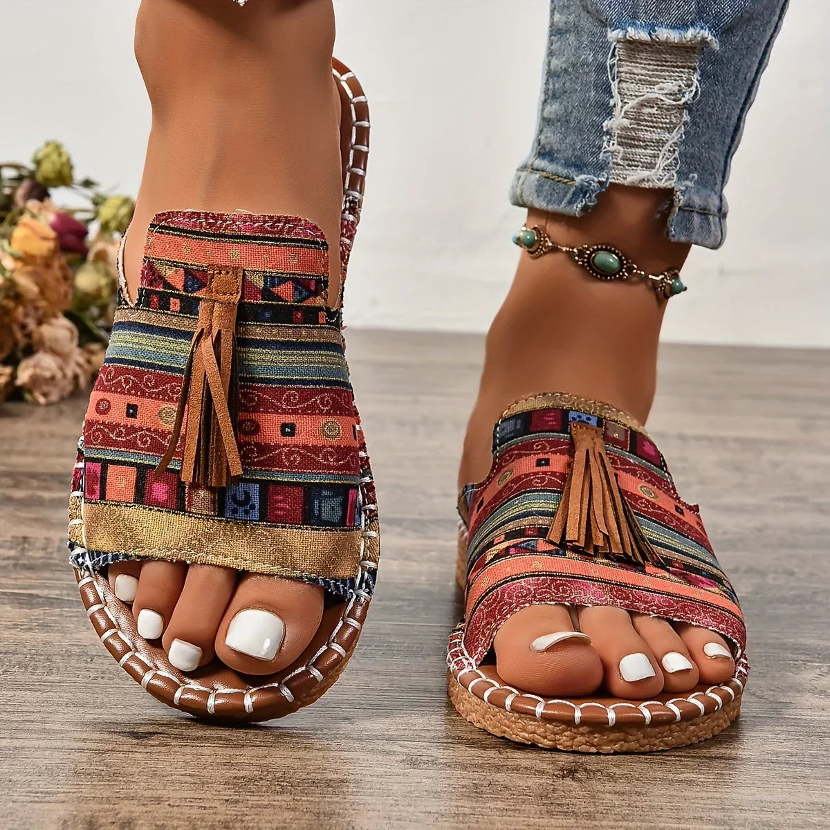 Flache, bequeme Orthopädische Sandalen